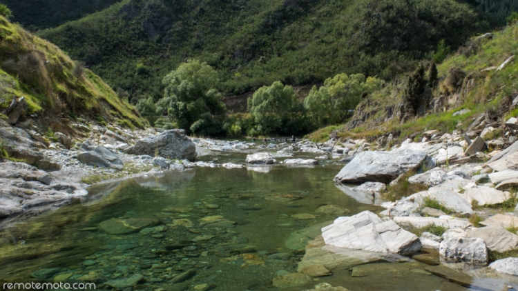 Looking down the Maerewhenua North Branch towards the confluence