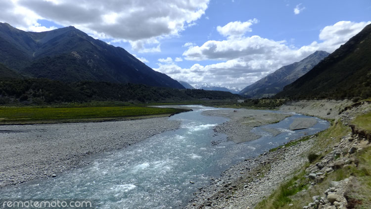 Lookout up the Waiau River at the end of the Edwards Pass Track