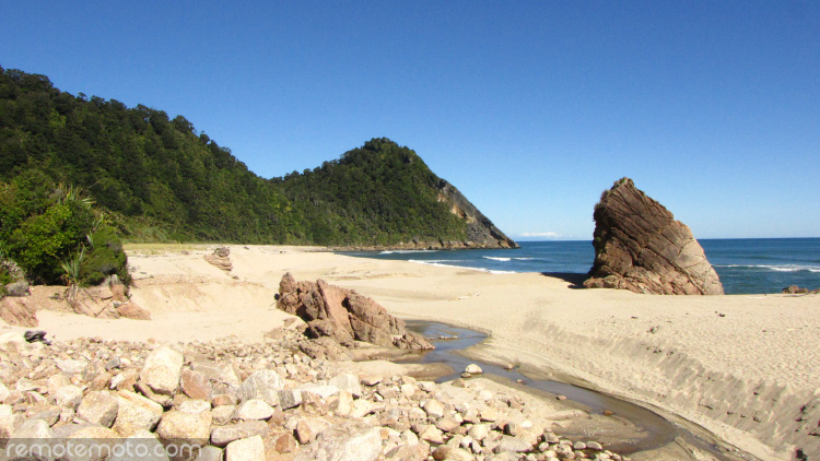 Scotts Beach, about 20 mins heading up the Heaphy Track