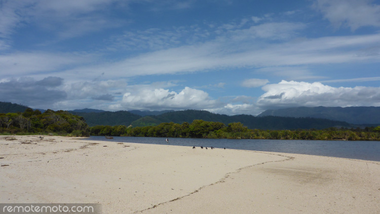 Oparara Estuary looking back up the Oparara River