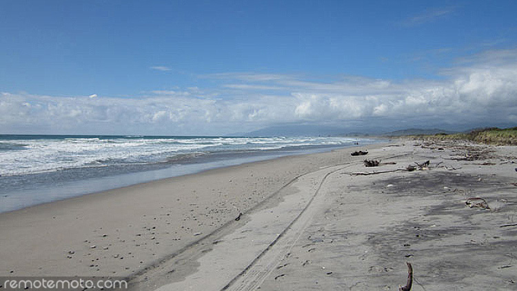 Looking down the beach towards Karamea