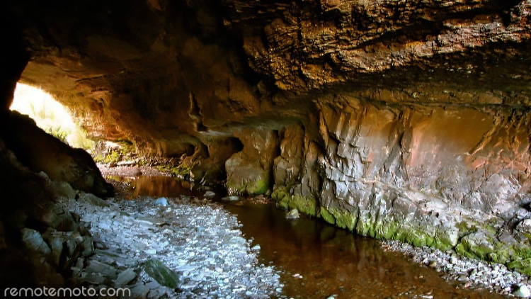 A 25 minute walk that takes you to the Oparara Arch. A massive limestone arch carved by the river that is 219 metres long with sides 79 metres apart and a roof that is 43 metres above the river