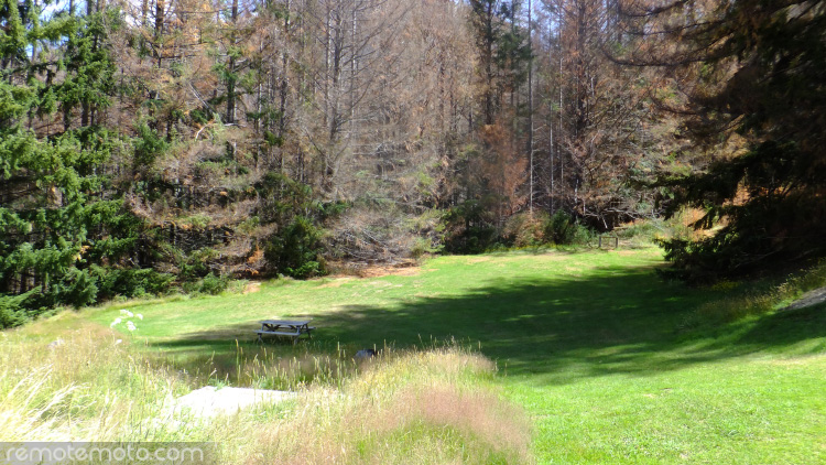 This is one of the many grassy areas to setup camp